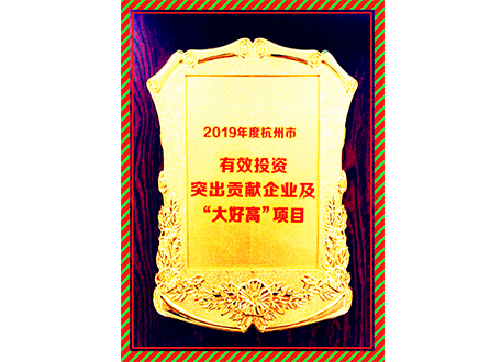 中欣晶圓榮獲2019年度杭州市有效投資突出貢獻(xiàn)企業(yè)及“大好高”項目